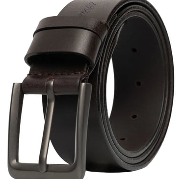 a brown leather belt