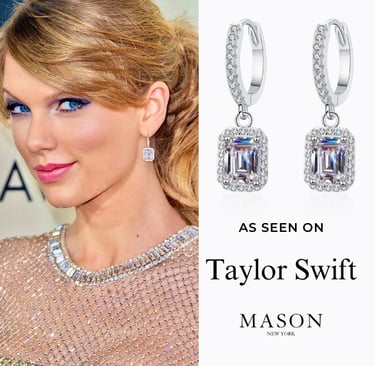 2 Carat Diamond Radiant Drop Earrings