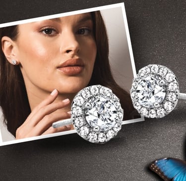 1 Carat diamond stud earrings