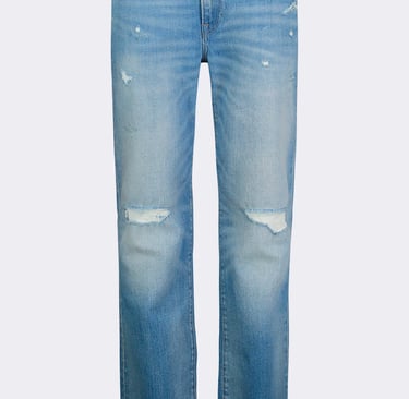 light blue vintage distressed jeans