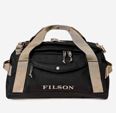 filson traveler black duffle bag