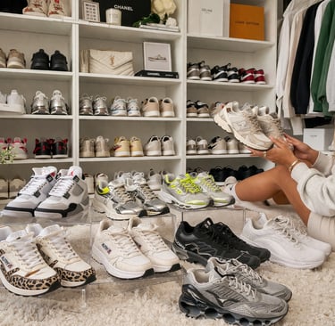 woman's shoe collection