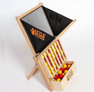 Battle Toss wooden yard game available for party and event rental in INew Castle, ndiana