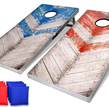 Cornhole game boards available for party and event rental in East Central Indiana iana