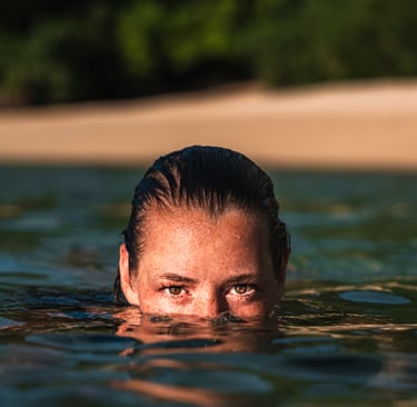 Photographe dans l'eau