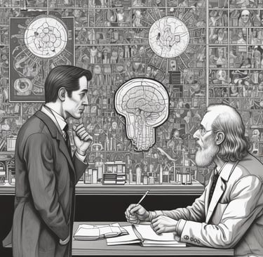 A group of diverse professionals engaged in a lively discussion during a behavioral science conference.