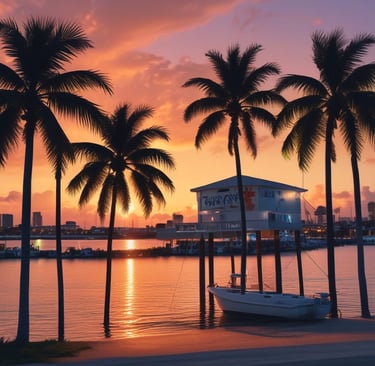 A welcoming office reception area with warm lighting and comfortable seating.