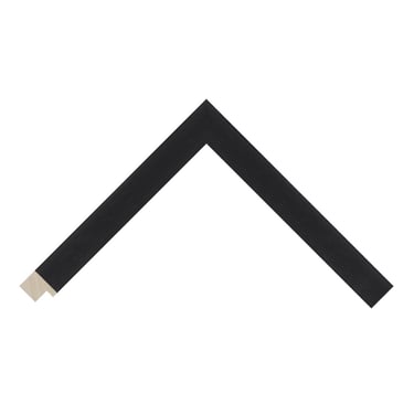 A simple narrow black frame with a slight wood grain.