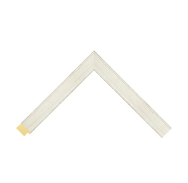 A shabby white tone frame with rustic wood grain detailing.