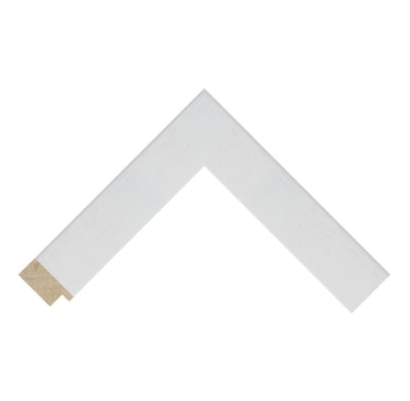 A thick chunky white frame with a slight wood grain.