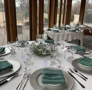 Inside the Glass House in the Courtyard