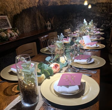 dining in the Powder Room