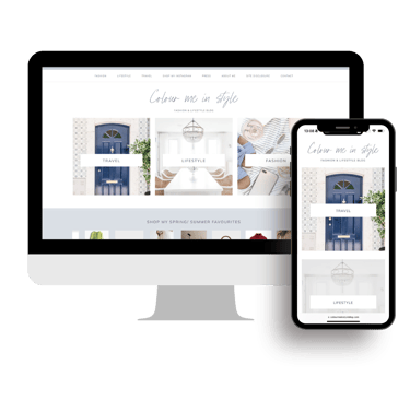 An image showing a mobile and desktop mock up of the colour me in style website