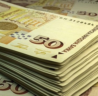 bulgarian currency of 50 bgn levs