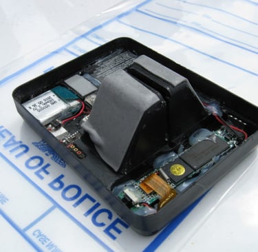 a small electronic device with a small electronic device