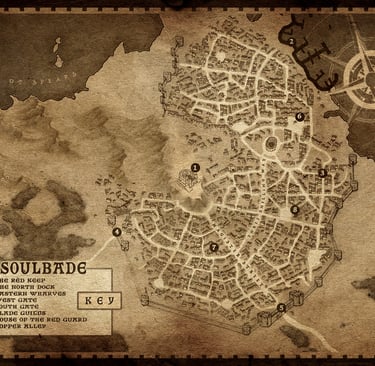 A map of Soulbade