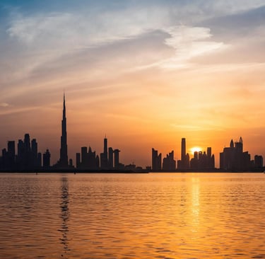 golden hour in Dubai