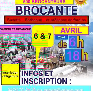 Brocante de gilly du 7 avril 2024