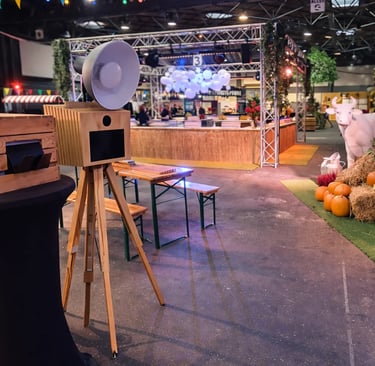 photobooth retro lors d'un salon professionnel