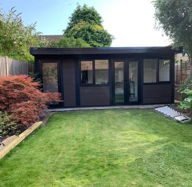 Walnut garden room and store