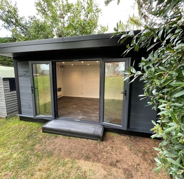 composite room with PVC french doors