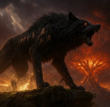 a wolf dog is standing on a rock