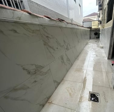 Reforma quintal porcelanato em santos