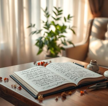 A comfortable chair, and desk for journaling