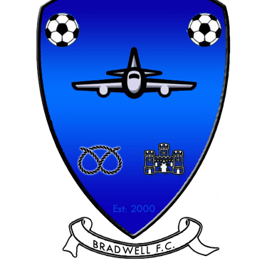 a blue shield with a soccer ball and a soccer ball