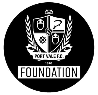Official Port Vale F.C. Foundation logo featuring the club crest on a black circular background.