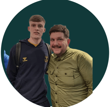 a man with a backpack and a backpacker