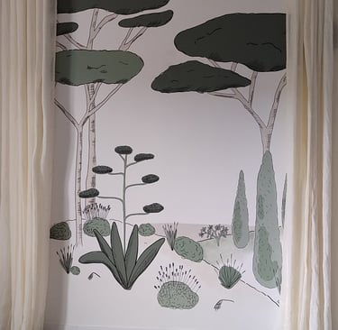 Fresque décor méditerranéen