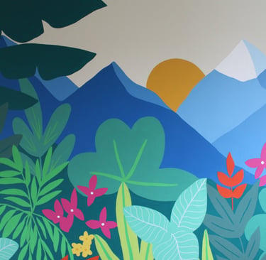 Fresque chambre enfant mexique