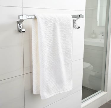 A ss towel rod demonstrated