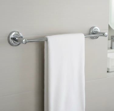 A ss towel rod demonstrated