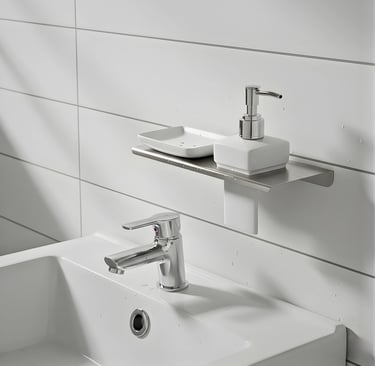 A soap dispenser with soap dish