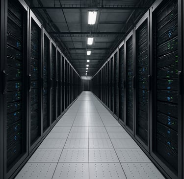 Servidores / Data Center - Imagem gerada por IA