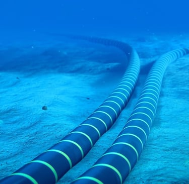 Cabos submarinos conectando a internet global