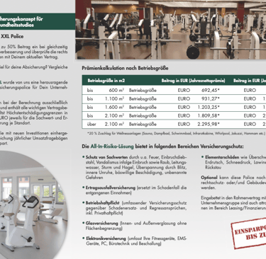 Schulz & Partner Prämientableuau Premium Fitxxl