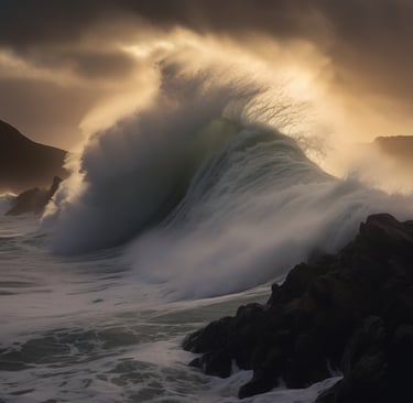 Aguas turbulentas, olas