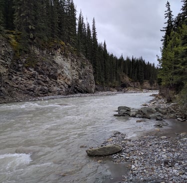 Near the headwaters of the North Saskatchewan River