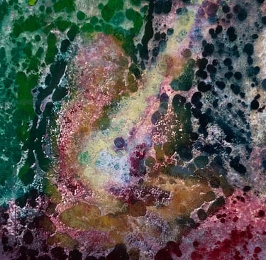 Paintings on glass with oil