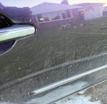 dirty car door