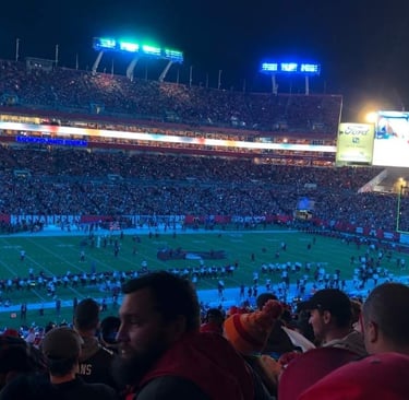 Play off in Tampa v commanders Lights dimmed