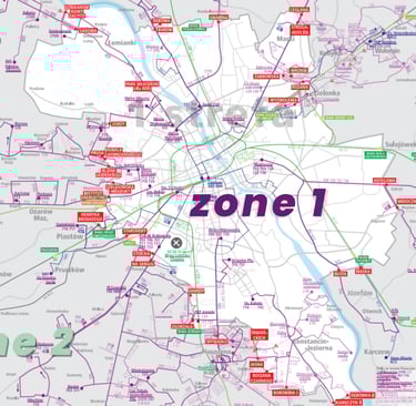 warsaw zones map