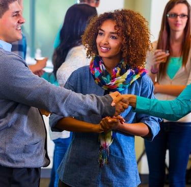 Parent advocating for child at school with confidence and determination