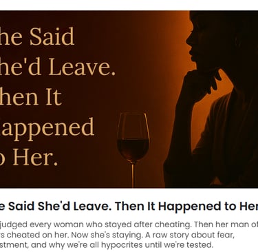 Woman contemplating relationship decision after partner's infidelity - staying after cheating story