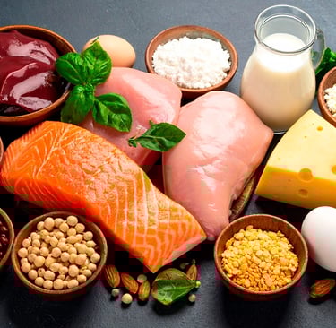 Variedad de alimentos que poseen colina