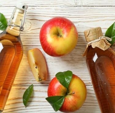 Manazas y vinagre de manzana