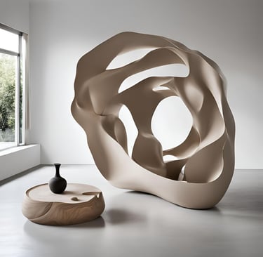 sculpture moderne dans un design épuré